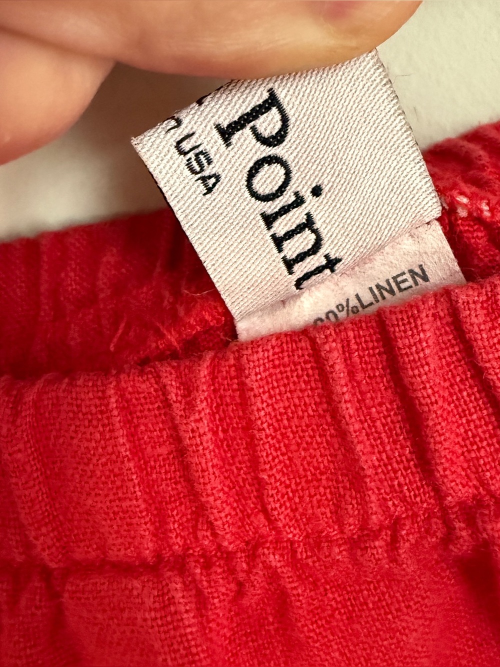 Match Point Vintage Red 100% Linen Ruffle Hem Maxi Skirt Made in USA Size XL - Picture 6 of 7